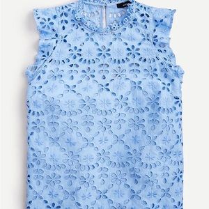 J crew white eyelet top